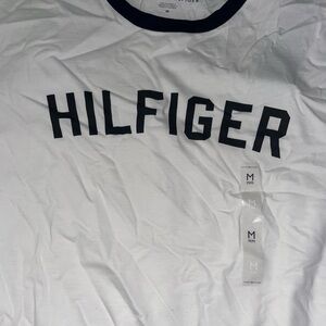 Tommy Hilfiger White Tee with Navy Accents